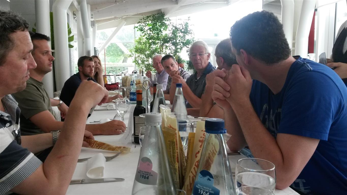 Nico Smits of Triple Air translating the menu card in restaurant